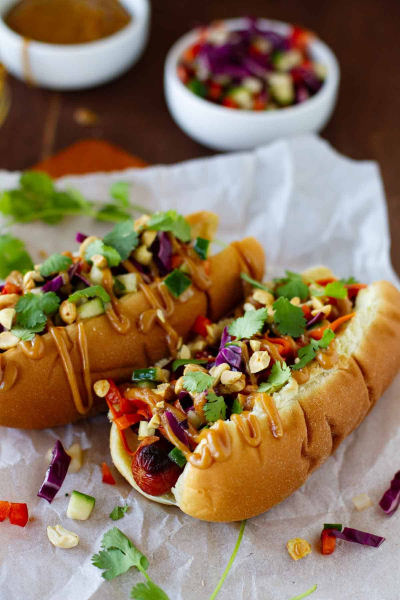 Der vegetarische Hotdog