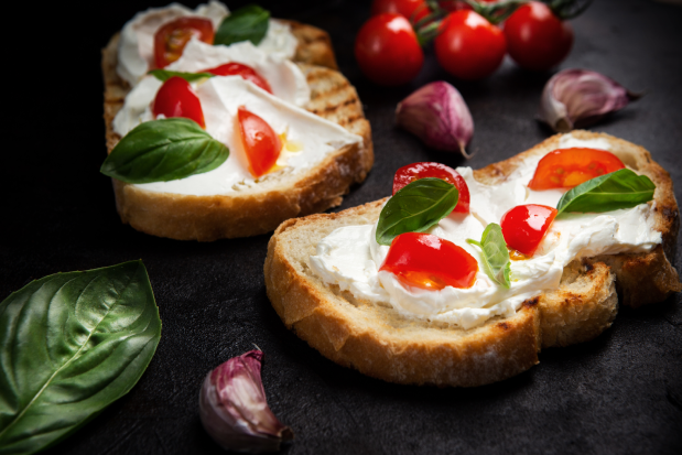  Toast mit Frischkäse